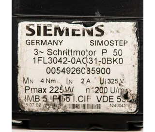 1FL3042-0AC31-0BK0 Motor Siemens Simostep 2A Refurbished_4