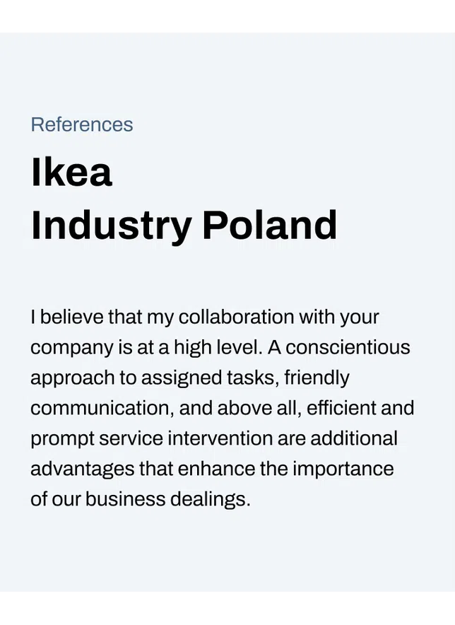 References from Ikea - ADEGIS
